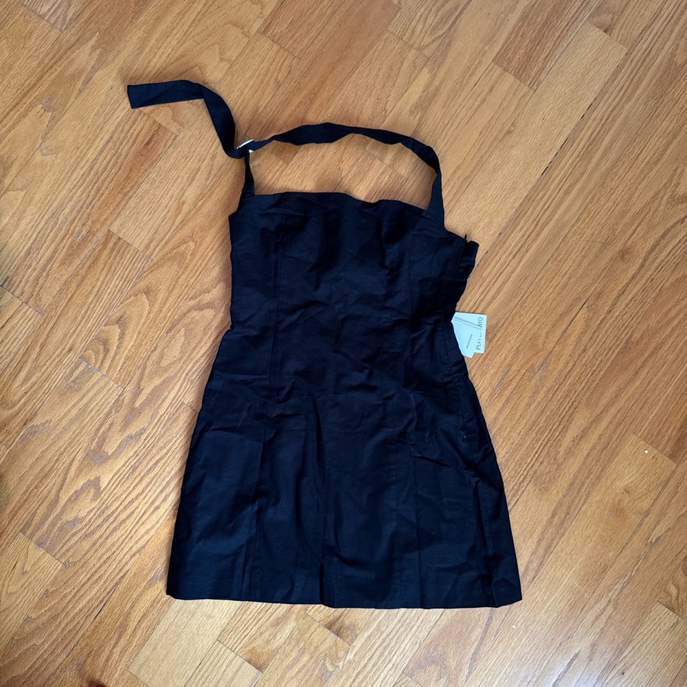 Peppermayo Juliana Linen Mini Dress - Black